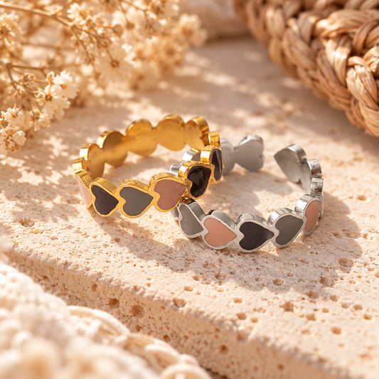 Herz-Ring "NUDE" I Edelstahl I in Gold oder Silber