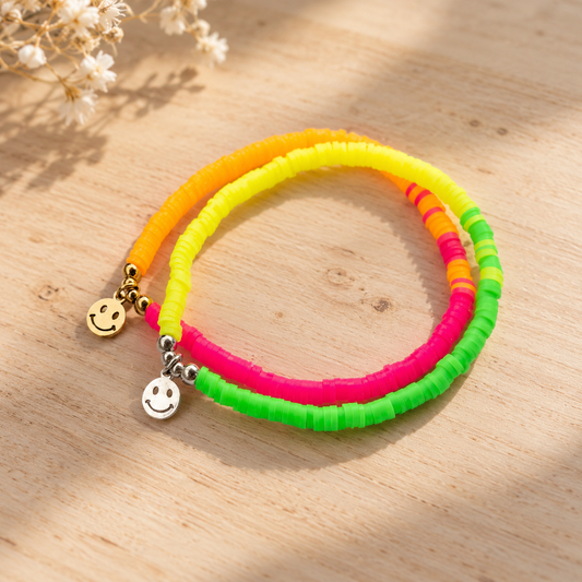 Armband "NEONLIEBE" I in deiner Wunschfarbe I Anhänger aus Edelstahl