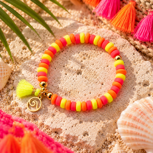 Armband "SUNNY" I in vielen Farben I Anhänger nach Wunsch