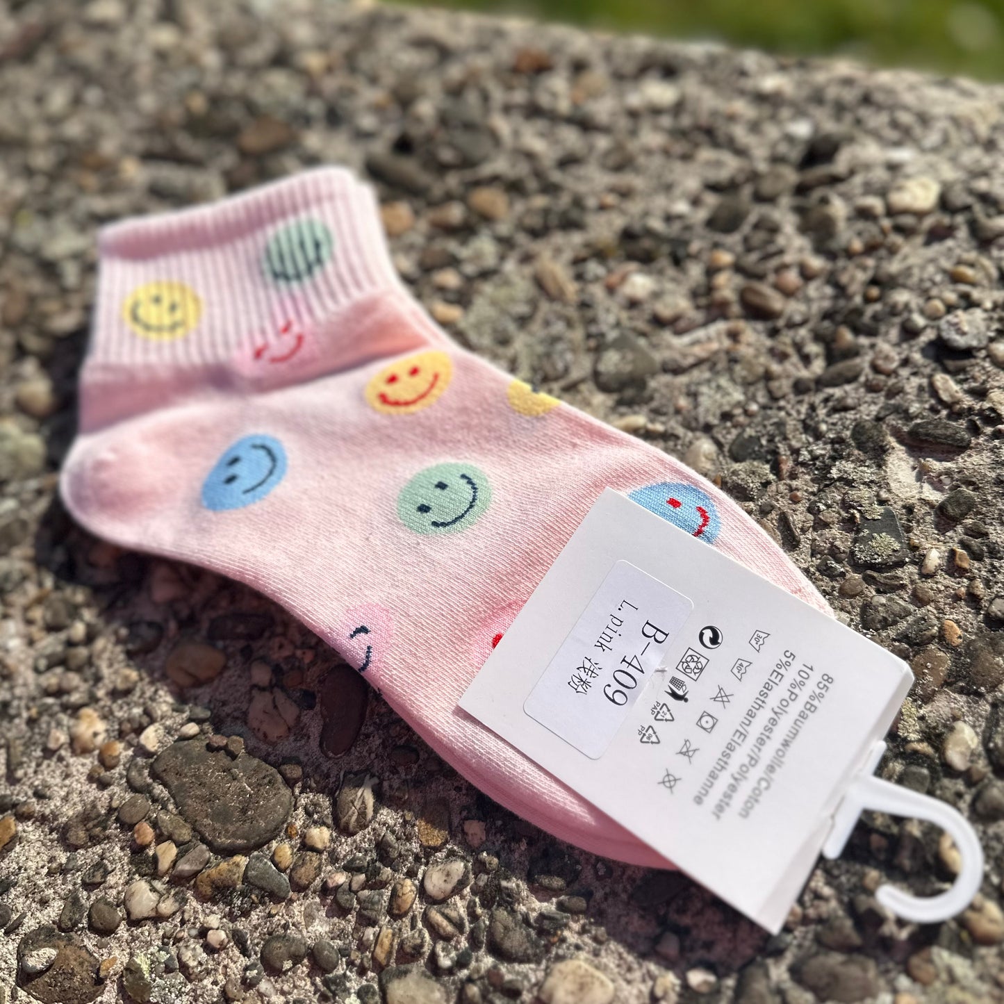 Socken "Smilie" (rosa)