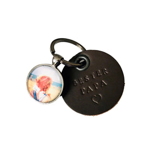 personalisierter Schlüsselanhänger "leder&metall" (verschiedene Varianten)
