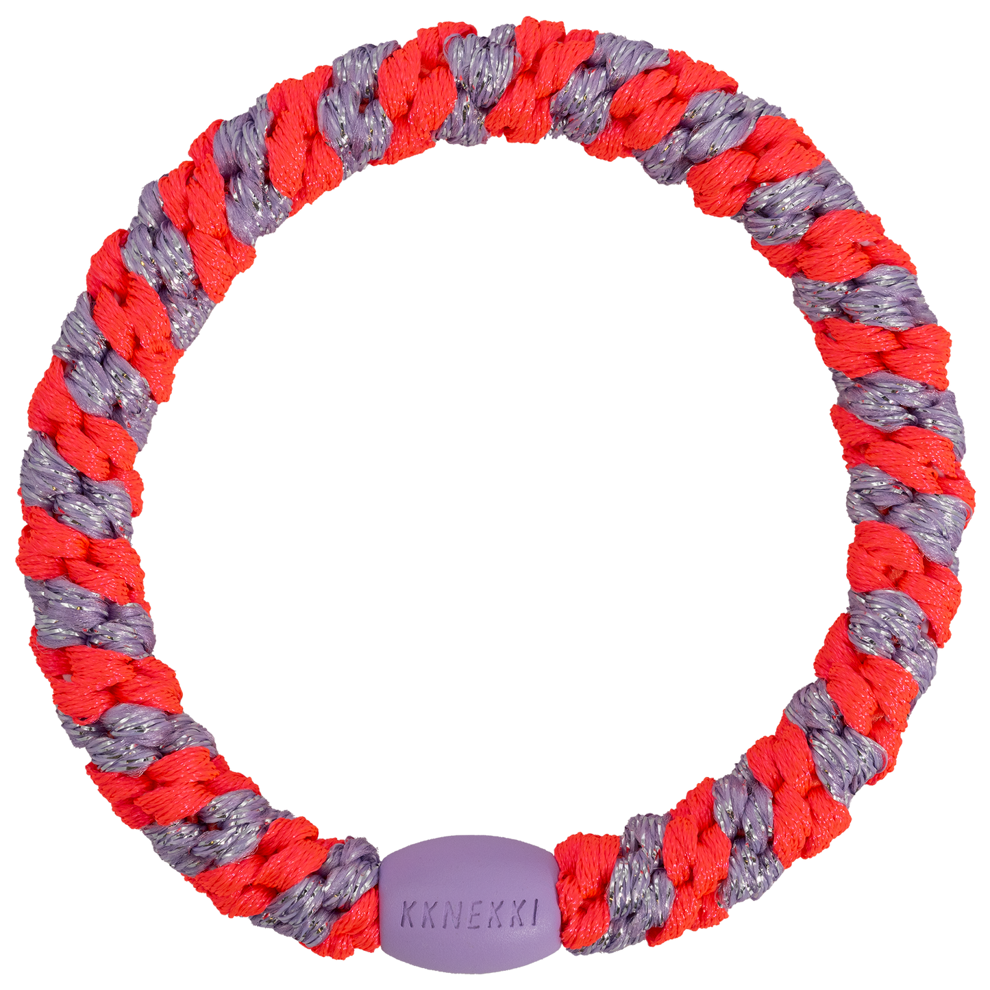 KKNEKKI (Haar)Band (STRIPE LILAC NEON PINK)