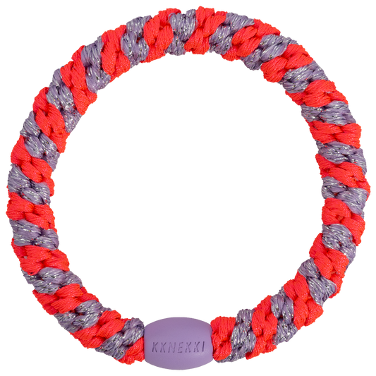 KKNEKKI (Haar)Band (STRIPE LILAC NEON PINK)