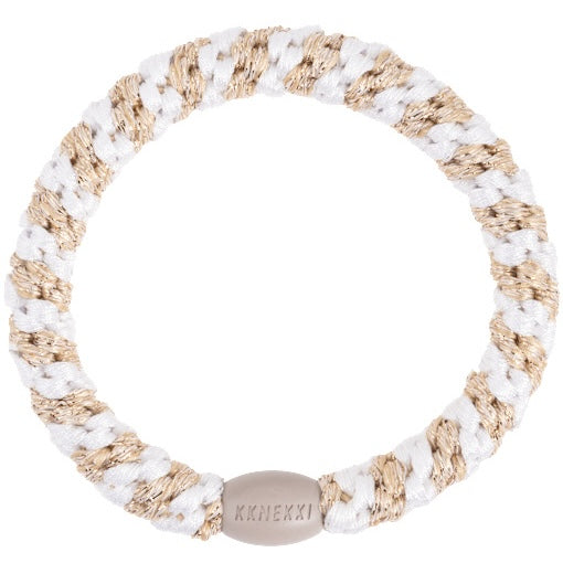 KKNEKKI (Haar)Band (WHITE BEIGE GLITTER STRIPE)
