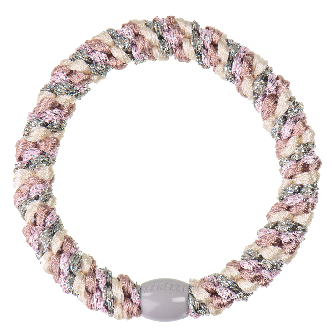 KKNEKKI (Haar)Band (MIX DUSTY GREEN LIGHTPINK GLITTER)