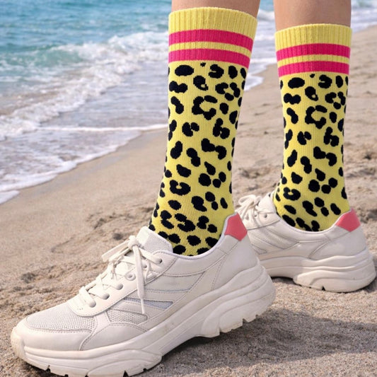 Socken "LEO-GELB" Alps and Beach