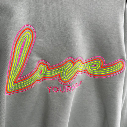 Kuschel-Sweater "Love yourself" lindgrün (onesize)
