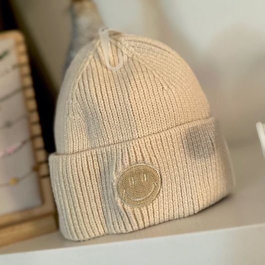 Mütze "SMILIE" in beige