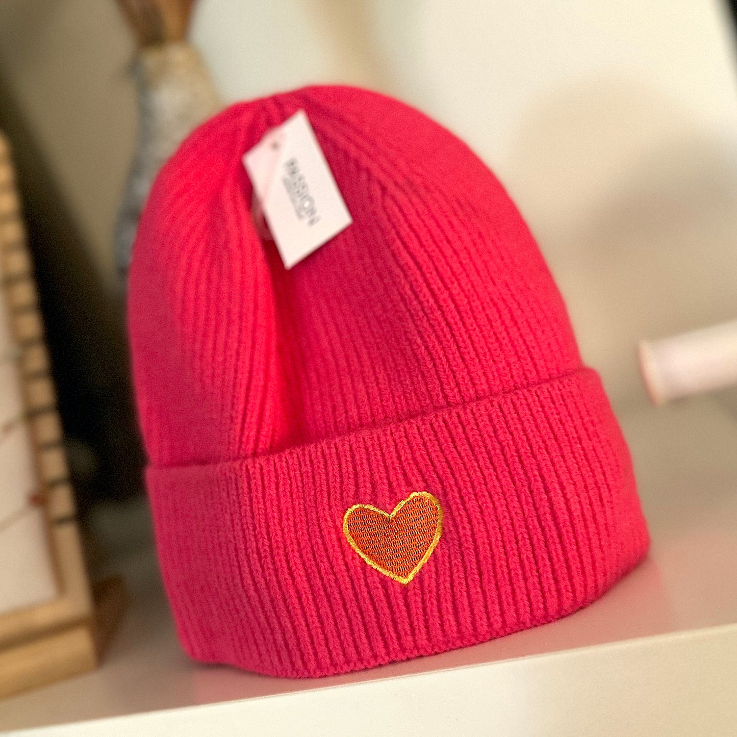 Mütze "HEART" in pink