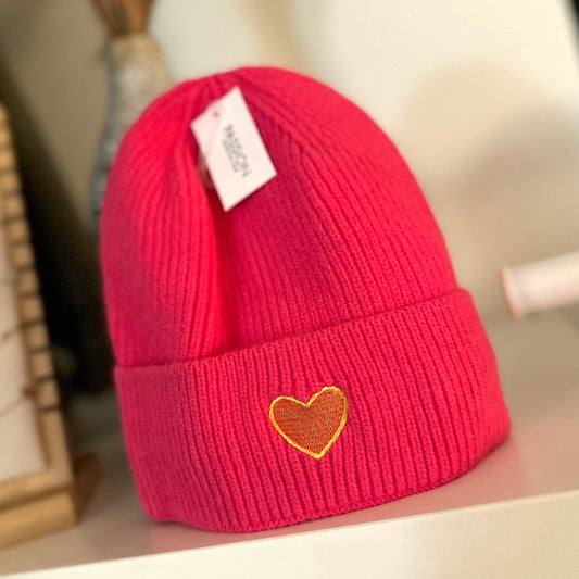 Mütze "HEART" in pink
