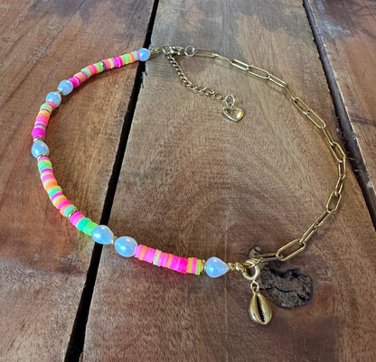 Choker "Pearl Fusion NEON" mit Wunschanhänger