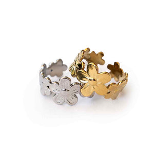 Ring "flora" (aus Edelstahl, in Gold oder Silber)