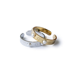 Ring "pearl" (in Gold oder Silber, größenverstellbar)