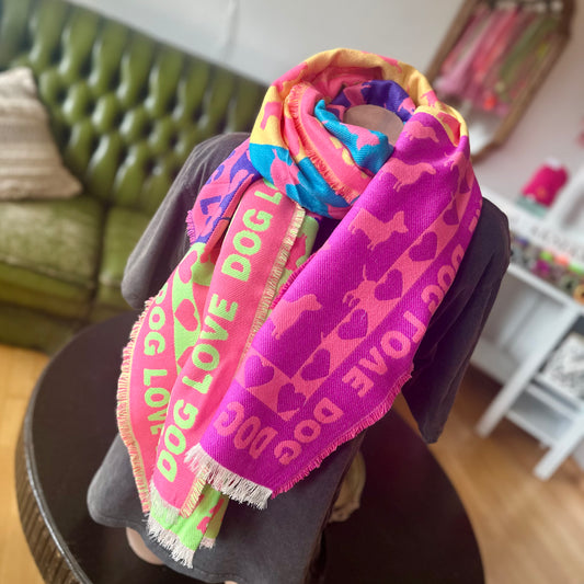 XXL-TUCH "DOG-LOVE" (bunt)