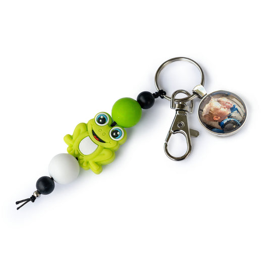(Schlüssel)Anhänger "frosch" mit Fotoanhänger