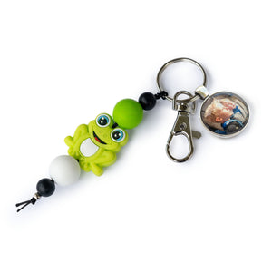 (Schlüssel)Anhänger "frosch" mit Fotoanhänger