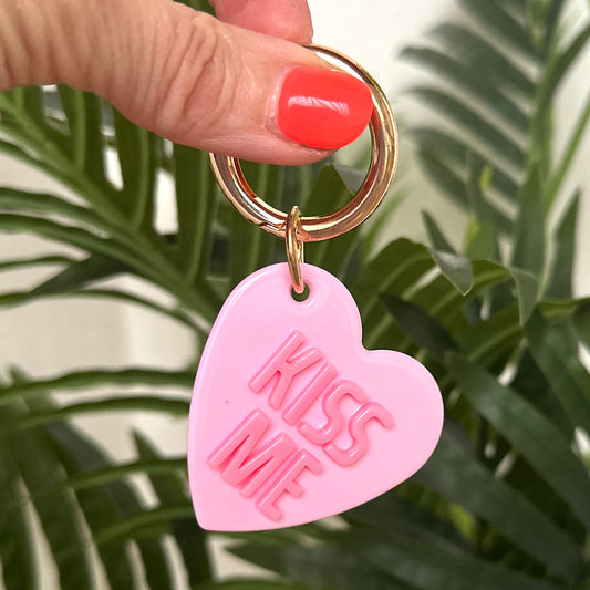 Statement Key Pop "KISS ME" in rosa