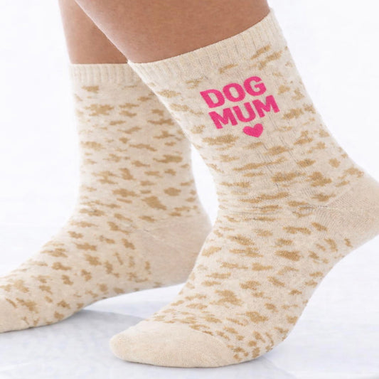 Socken "DOG MUM" (Leo) Alps and Beach