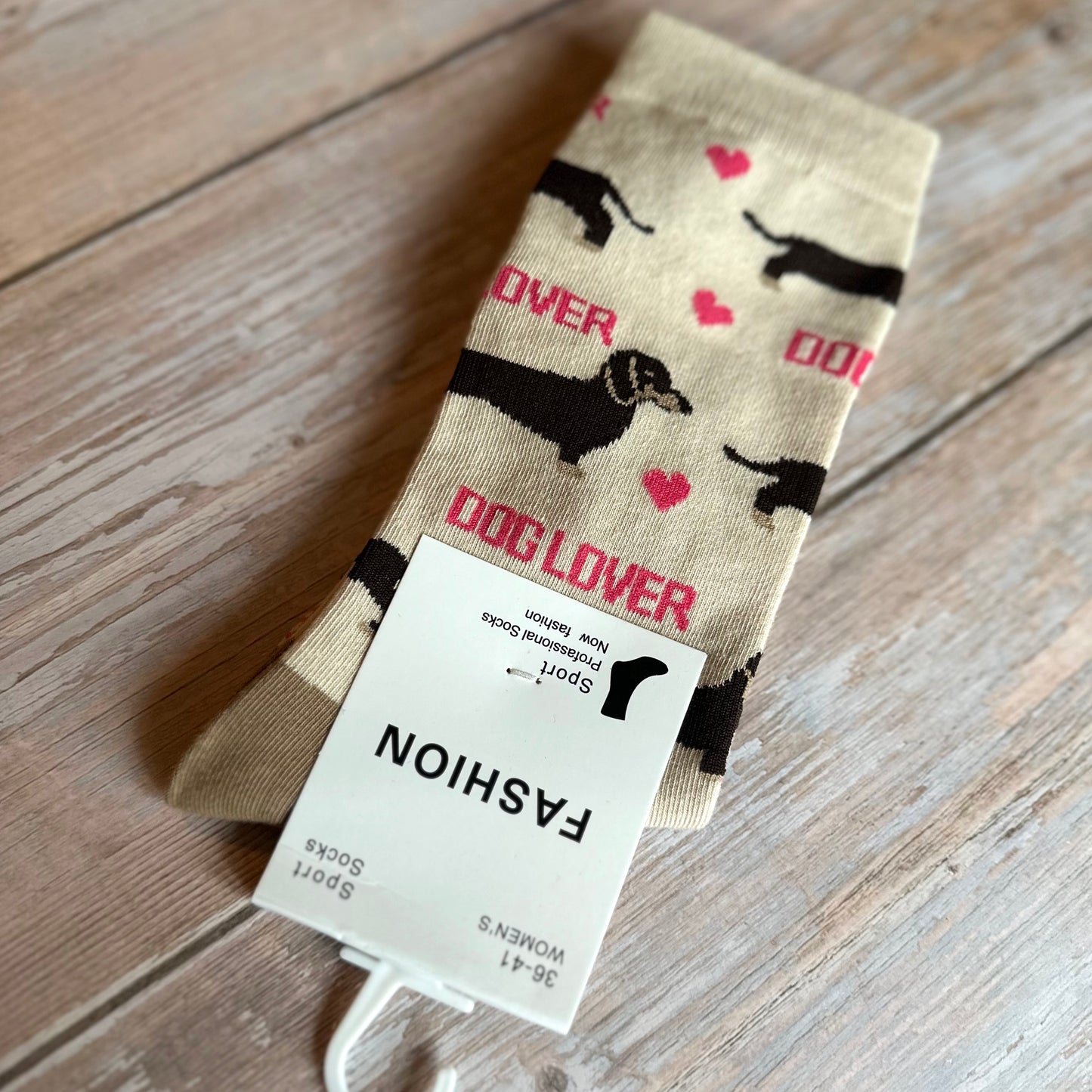 Socken "DOGLOVER" beige