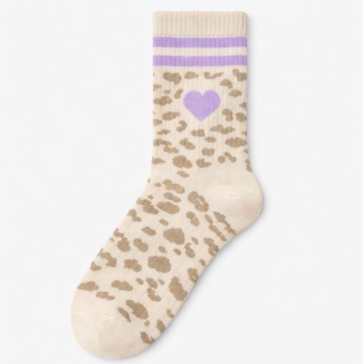 Socken "FLIEDER-HERZ" (grau) Alps and Beach