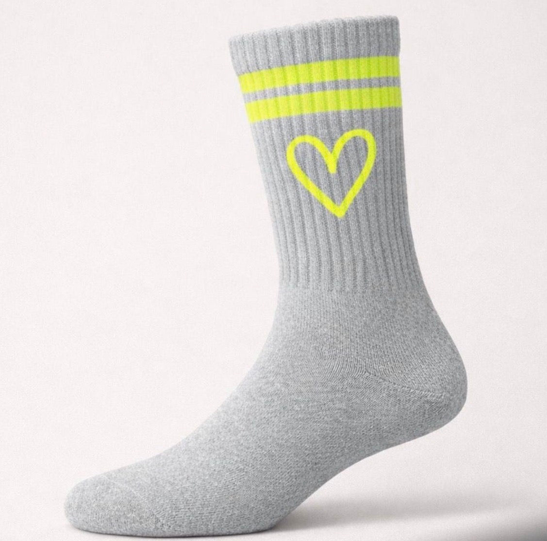 Socken "NEON-HERZ" (grau) Alps and Beach