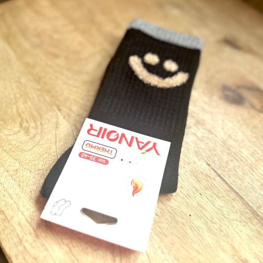 ThermoSocken "happy" (schwarz)