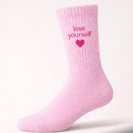 Socken "LOVE YOURSELF" (rosa-pink) Alps and Beach