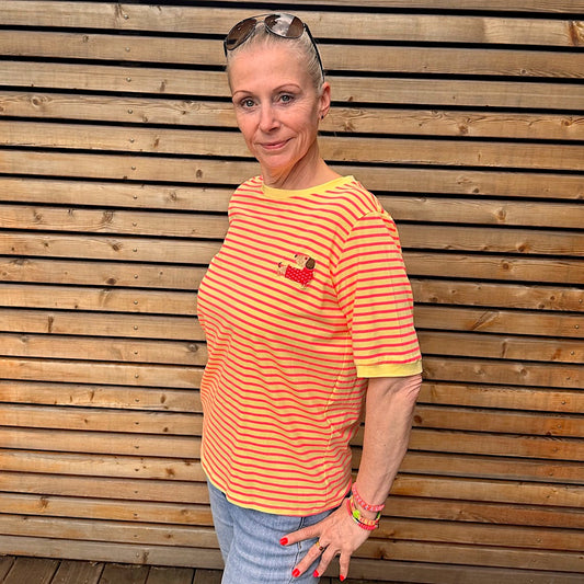 Streifen-Shirt "Dackel" (oneSize)