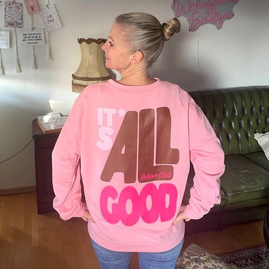Sweater "ItsALLgood" in rosa