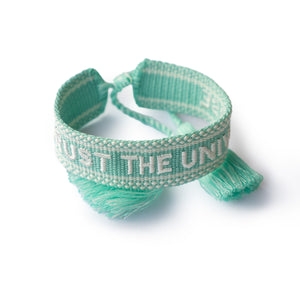 Statementarmband aus Baumwolle (TRUST THE UNIVERSE)