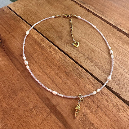 Wechselchoker "Lilac vibes" in gold oder silber (mit Wechsel-Wunschanhänger)