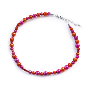 Choker/Kette "shiny" mit 3D Effekt, viele Farbvarianten (auf Wunsch mit Anhänger)
