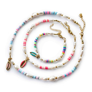 Choker "maja" mit Kauri-Anhänger (in deiner Wunschfarbe)