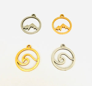 Choker "berge&meer" (viele Steinperlenvarianten und 4 Anhänger zur Auswahl)