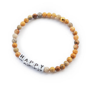 Perlenarmband "agathe" mit Wunschtext (versch. Farben zur Auswahl)