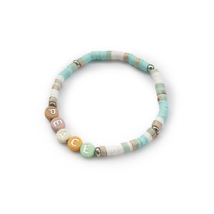 Steinperlenarmband "anni" (in Gold oder Silber, 5 Perlenvarianten zur Auswahl)