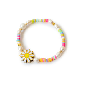 Armband "gänseblümchen" mit Blume aus Edelstahl (verschiedene Farbvarianten zur Auswahl)
