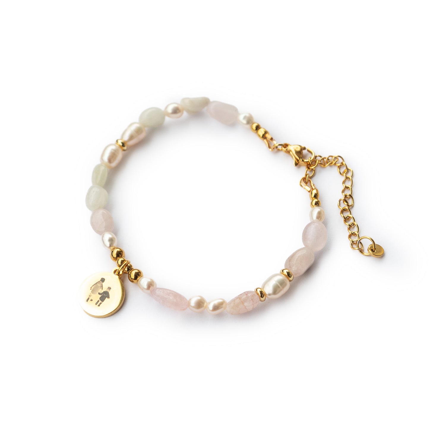 Natursteinperlenarmband "nicki" mit Fotogravur