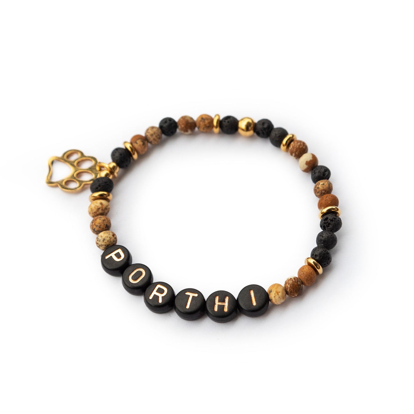 personalisiertes Steinperlenarmband "porthi"