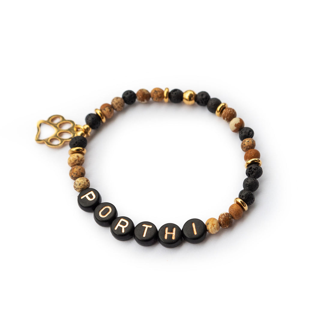personalisiertes Steinperlenarmband 