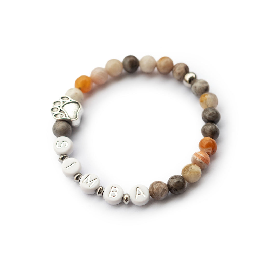 personalisiertes Steinperlenarmband 