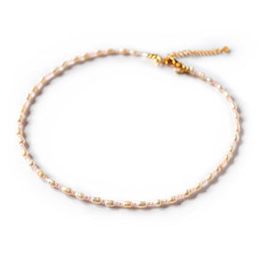 Choker "elisa" (in gold oder silber, viele Glasperlenfarben zur Auswahl)
