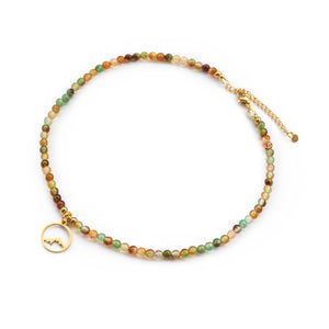 Choker "berge&meer" (viele Steinperlenvarianten und 4 Anhänger zur Auswahl)