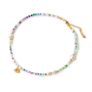 Choker "fridolin" mit Schneckenanhänger aus Edelstahl (in Gold oder Silber)