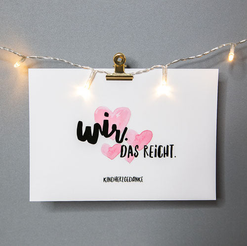 DIN A5 Print #wirdasreicht