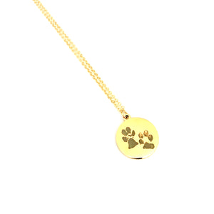 Edelstahlkette "diva" mit Pfotengravur von deinem Vierbeiner (in gold, rosé oder silber)