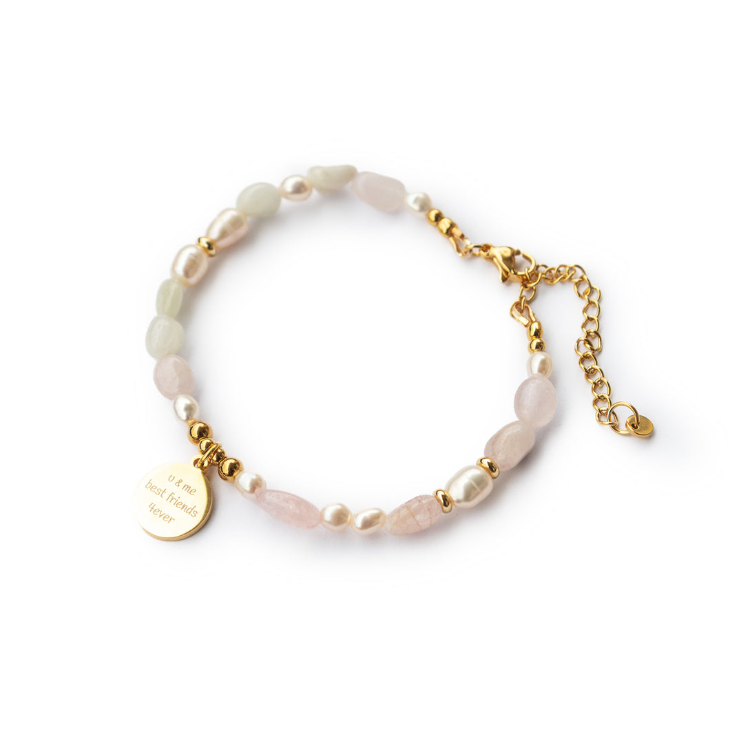 Natursteinperlenarmband 
