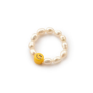 elastischer Ring aus Süßwasserperlen "smile"