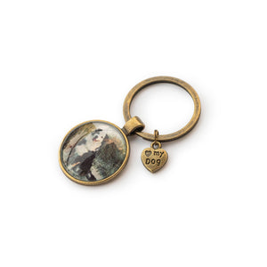 Schlüsselanhänger "luna" (Anhänger cat/dog in Bronze oder Silber)
