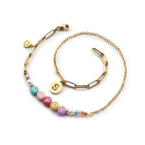 personaliisertes Wickelarmband "sieglinde" (in Gold oder Silber)